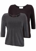 Lascana Shirt met 3/4-mouwen Met modieuze cut out van zachte viscose-s...