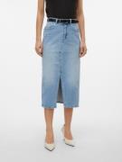 NU 20% KORTING: Vero Moda Maxirok VMVERI HR CALF DENIM SKIRT GA NOOS