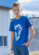 NU 20% KORTING: KIDSWORLD T-shirt BIKER Korte mouwen, bedrukt, ronde h...