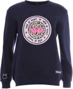 Zwillingsherz Sweatshirt met "wild at heart"-druk en geborduurde detai...