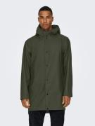 NU 20% KORTING: ONLY & SONS Regenjas ONSLUCA RAIN COAT OTW