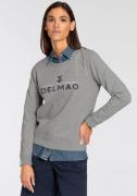 DELMAO Sweatshirt met elegant verhoogd borduurwerk