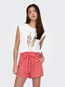 NU 20% KORTING: Only Shirt met korte mouwen FEEL/FEATHERS TOP BOX CS J...