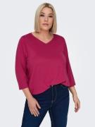 NU 20% KORTING: ONLY CARMAKOMA Shirt met 3/4 mouwen CARCARLINNE V-NECK...