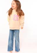 Zwillingsherz Hoodie "Alissa-Kids" met "smile"-opdruk in neonkleur en ...