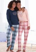 NU 20% KORTING: Vivance Dreams Pyjama met ruit- en bloemenprint in een...