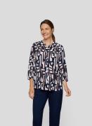 NU 20% KORTING: Rabe Gedessineerde blouse met minimal-print en knoopsl...