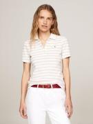 Tommy Hilfiger Poloshirt 1985 SLIM PIQUE STRIPE POLO SS met geborduurd...