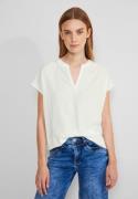 STREET ONE Blouse met korte mouwen Blouses T-shirt van pure viscose