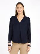 Tommy Hilfiger Blouse met lange mouwen met logovlag (Global Serie TH V...