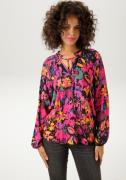 NU 20% KORTING: Aniston CASUAL Blouse zonder sluiting met kunstzinnige...