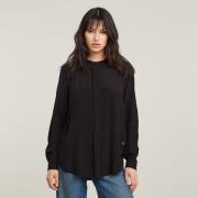 G-Star RAW Blouse met lange mouwen Half Placket Top ls wmn met verborg...