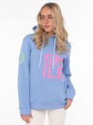 NU 20% KORTING: Zwillingsherz Sweatshirt met "smile"-opdruk in neonkle...