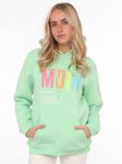 NU 20% KORTING: Zwillingsherz Sweatshirt met geborduurd "moin"-schrift...