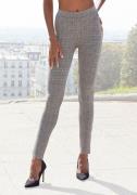 Lascana Legging met klassiek ruitjespatroon, achterzakken, elegant, sm...