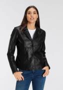 NU 20% KORTING: Gipsy Leren jack Mya in modieuze blazerstijl met rever...