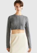 NU 20% KORTING: United Colors of Benetton Gebreide trui in cropped len...