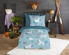 good morning Kinderovertrekset Snowycorn Biber, 135x200, Warm, Rits, O...