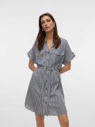 Vero Moda Midi-jurk VMBUMPY SS SHORT SHIRT DRESS WVN GA NOOS