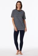 Schiesser Pyjama Casual Essentials met langere snit en modieuze strepe...