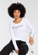 KangaROOS Longsleeve Lange mouwen, zeer figuurvolgend, van ribstof, va...