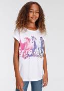 KIDSWORLD T-shirt Paarden Korte mouwen, bedrukt, ronde hals, van katoe...