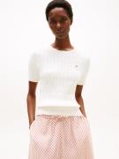 Tommy Hilfiger Trui met korte mouwen CO CABLE MID GG S/S C-NK SWT
