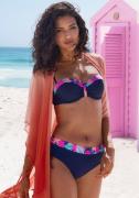 Lascana Beugelbandeau bikinitop Exotic met bedrukte rand aan de cups