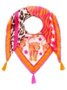 Zwillingsherz Modieus sjaaltje met allover-print, franjes en kleine fr...