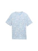 Tom Tailor T-shirt met all-over palmenprint