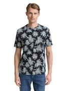 Tom Tailor T-shirt met all-over palmenprint