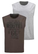 Man's World Muscle-shirt mouwloos, bedrukt, ronde hals, van 100% katoe...