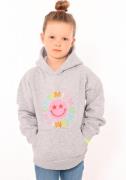 Zwillingsherz Hoodie OptimismKIDS met smiley, kleurrijke opdruk en det...