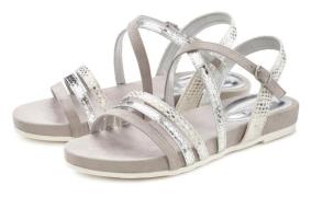 Lascana Sandalen Zomerschoen Sandalette, zomerschoen met metallic-look...