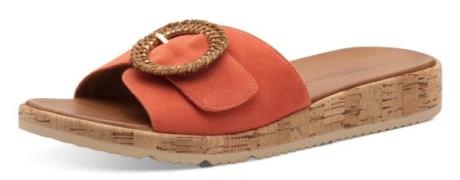 Tamaris Slippers , sleehak, zomerschoen, instapschoen met mooie sierge...