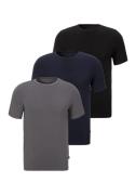 BOSS T-shirt TShirt RN 3P Natura effen t-shirt met merklabel (3-delig)