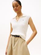 Tommy Hilfiger Gebreide trui CO CABLE MID GG OPEN POLO VEST