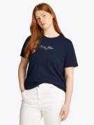 Tommy Hilfiger Curve Shirt met ronde hals CRV REG SCRIPT C-NK TEE SS