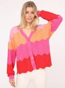 Zwillingsherz Vest Blok Golven Met effen boorden