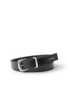 Calvin Klein Leren riem SRH 2 PC LG BCKL BLT