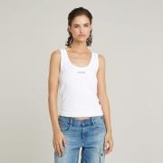 G-Star RAW Tanktop Slim Rib Tank met merkopschrift op borsthoogte