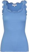 rosemunde Tanktop Babette Silk Top prachtige vintage kantafwerking aan...