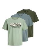 Jack & Jones PlusSize T-shirt JJELOGO TEE SS 2 COL AW25 3PK MP PLS (se...