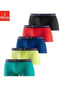 H.I.S Hipster strak zittende boxershorts met strepen van katoenmix (se...