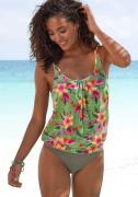 Lascana Tankinitop MALIA met losse snit en tropische print