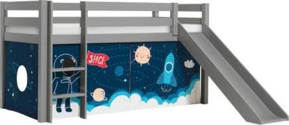 Vipack Speelbed Pino, massief dennenhout, met lattenbodem en textielse...