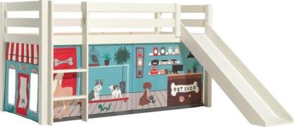 Vipack Speelbed Pino, massief dennenhout, met lattenbodem en textielse...