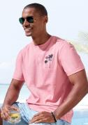 Beachtime T-shirt Met grote print op de rug Regular-fit, met print voo...