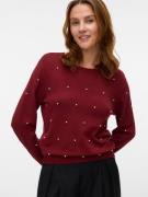 Vero Moda Trui met ronde hals VMGLORY PEARL LS O-NECK PULLOVER BOO