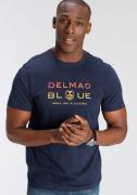 DELMAO T-shirt Korte mouw, bedrukt, ronde hals, van 100% katoen